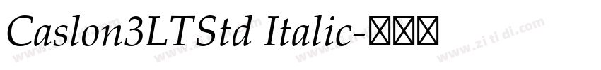 Caslon3LTStd Italic字体转换